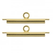 Miyuki slide end tubes 20mm Gold